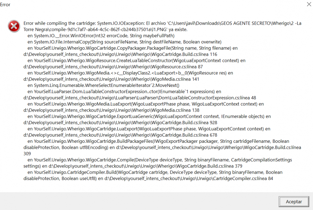 Huge error to compile program - Wherigo - Geocaching Forums