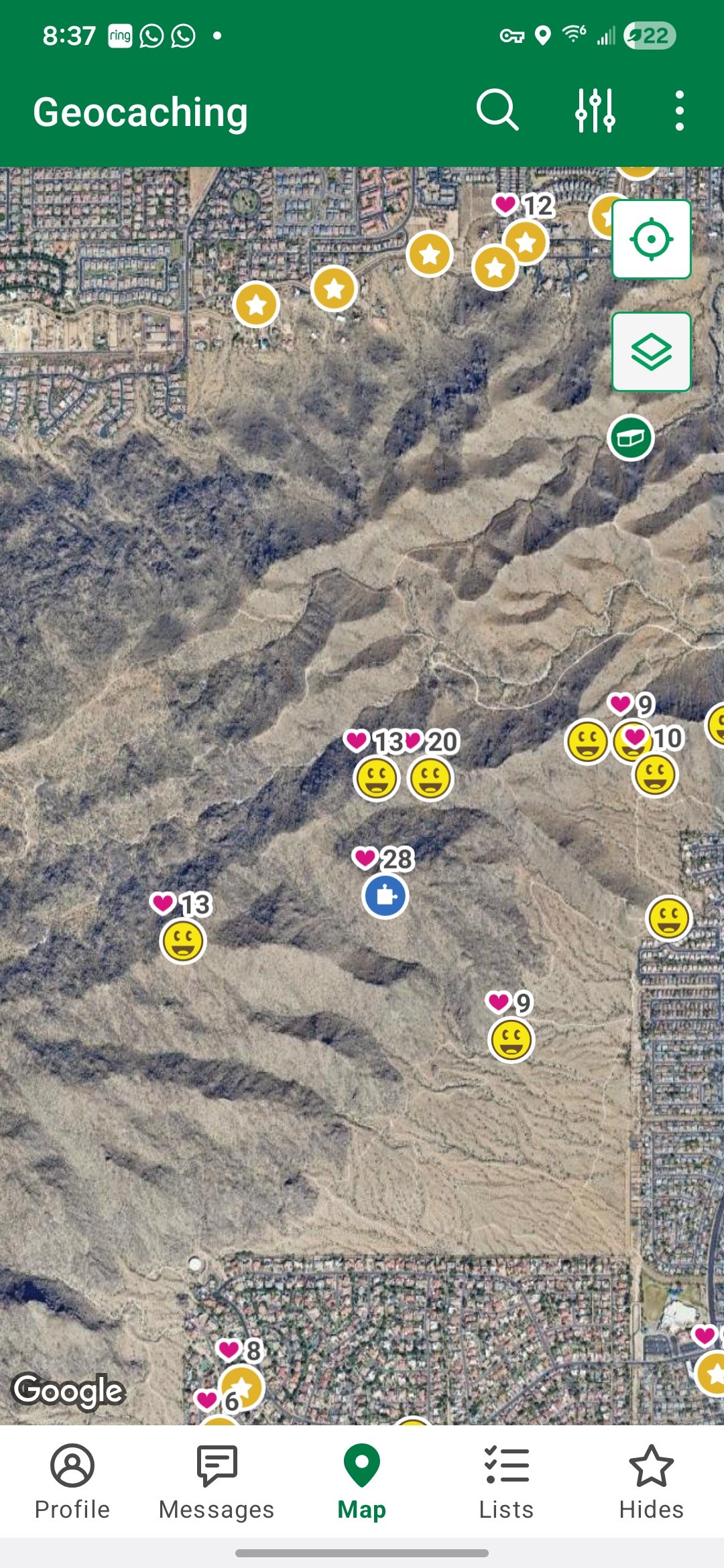 Geocatching App GC app on Android - caches missing from map - Official Geocaching® apps ...