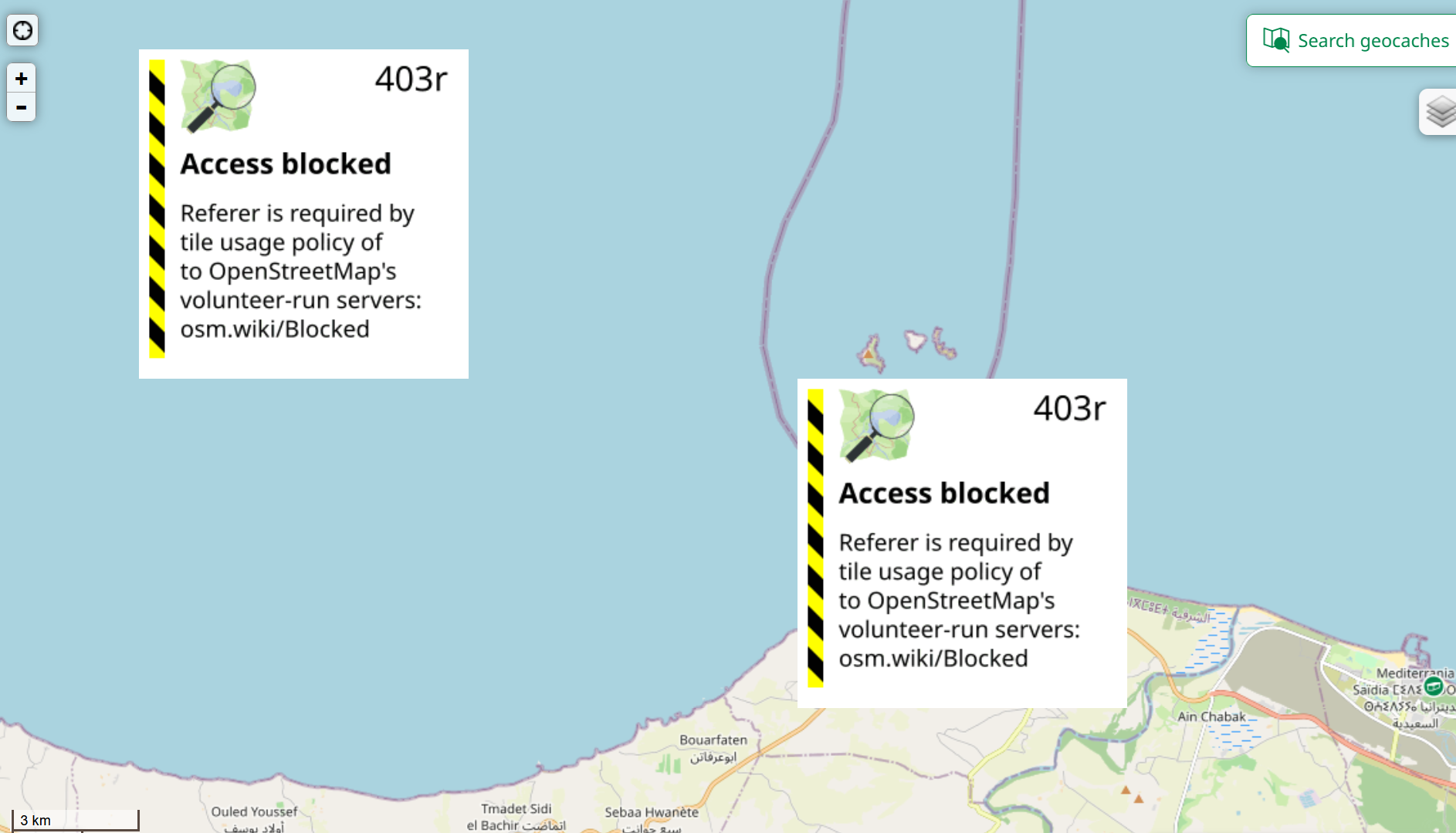 OpenStreetMap error tiles - Website - Geocaching Forums